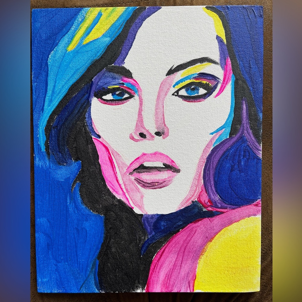 Original handmade pop art painting 8x10